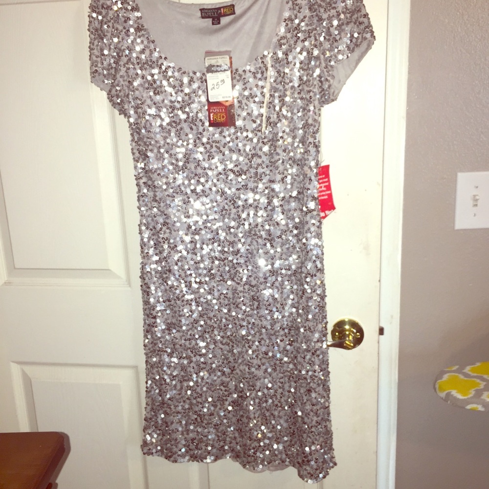 Beautiful sequined modern evening dress